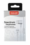 Maxell Spectrum Ακουστικά με Υφασμάτινο Κορδόνι και Μικρόφωνο Λευκό 303621
